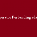 Operator Perbanding adalah