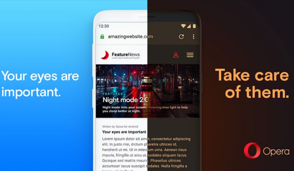 Opera Hadirkan Versi Terbaru untuk Android Fitur Dark Mode yang Komprehensif