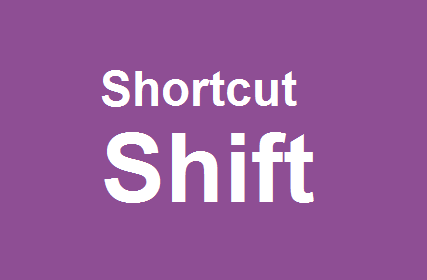 Memblok Teks dengan Shift