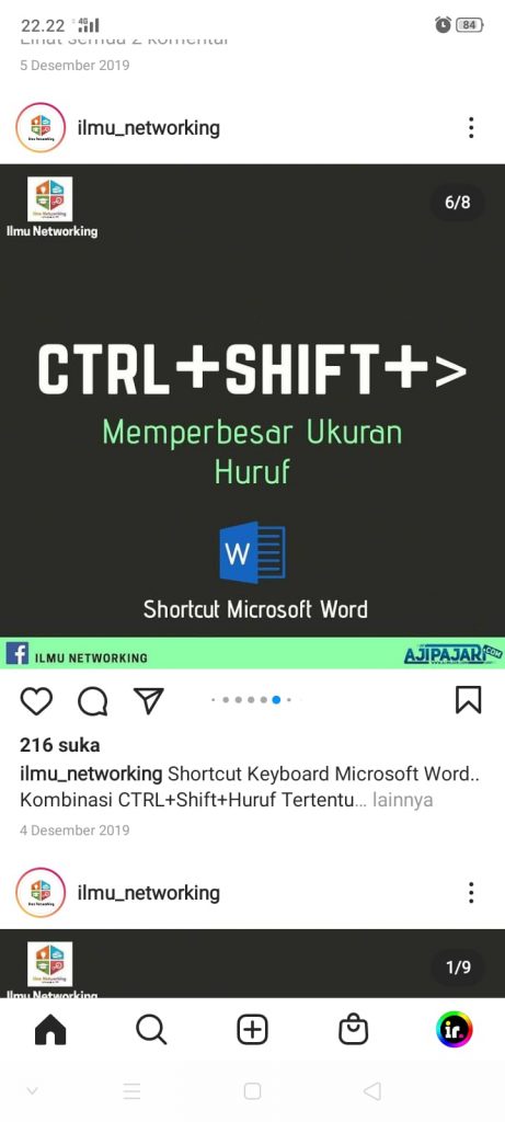 Fungsi CTRL + SHIFT + > pada Microsoft Word
