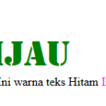 Cara Merubah Warna, Ukuran & Jenis Font Di HTML