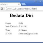 Cara Membuat Tabel Pada HTML