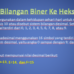 Cara Konversi Biner ke Heksadesimal