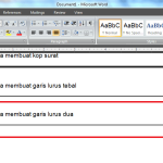 Cara Membuat Barbagai Garis Lurus di Ms Word