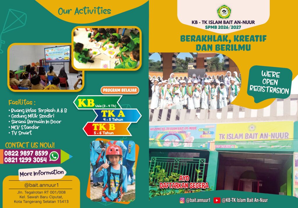 Penerimaan Murid Baru [Spmb] Tahun Pelajaran 2026-2027 Tk Islam Bait An-Nuur