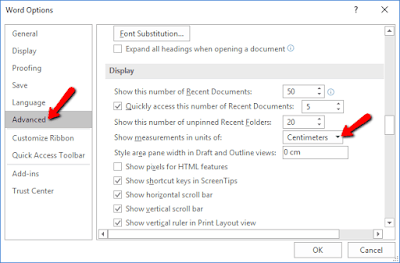 Cara Mengganti Satuan Panjang pada Microsoft Word